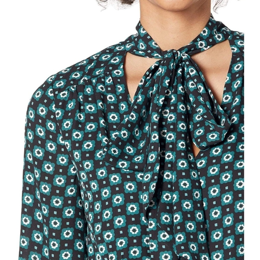 Ted Baker‎ London Green Geometric Floral Print Dolley Dress Size 1 (US Size 4) - Picture 5 of 17